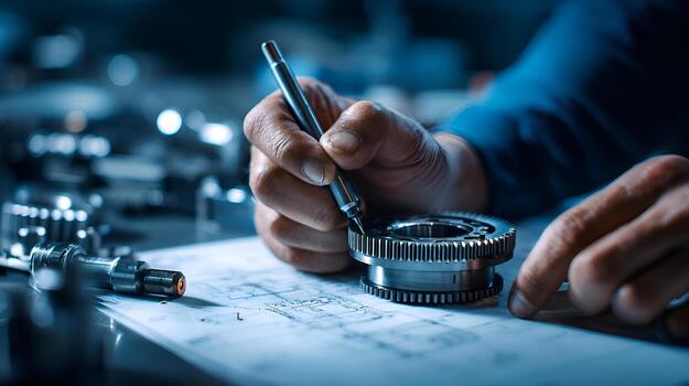 High-tech engineering background